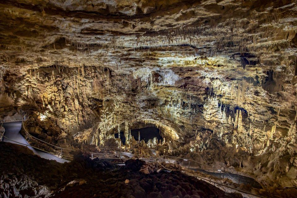 stalagmites in a cavern in San Antonio