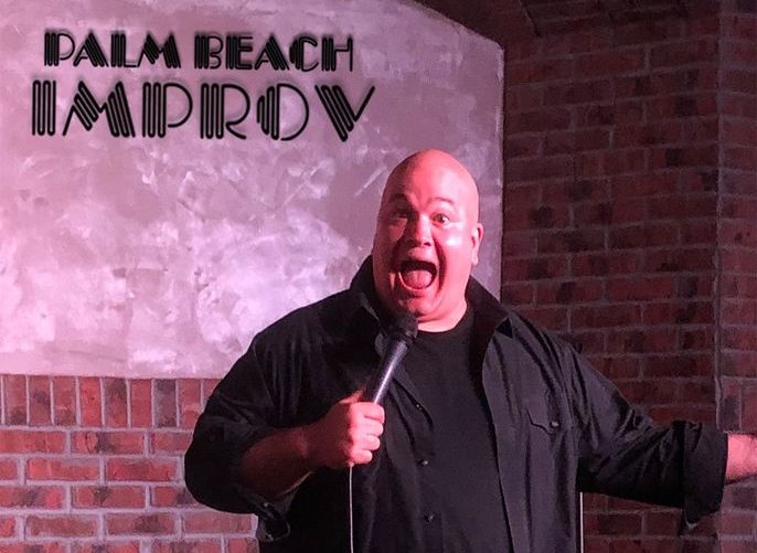 A comedian at Improv Comedy Theater