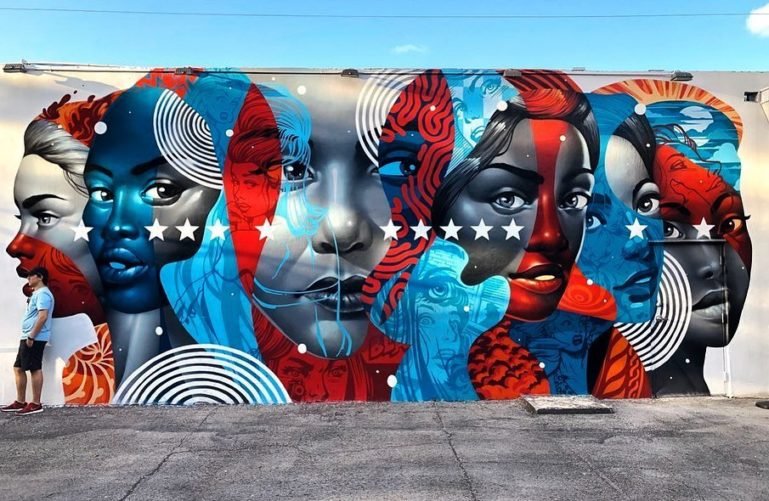 Mural in Wynwood Walls, Miami