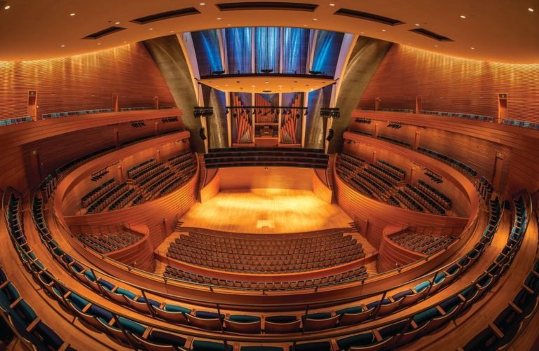 The grand hall at the Kauffman Center for the Performing Arts, Kansas City