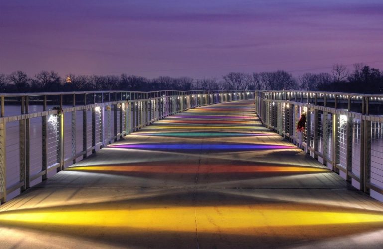 a bridge in Gray’s Lake Park
