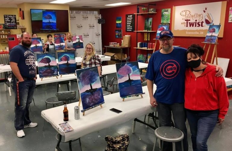 Classes at Painting with a Twist, Evansville